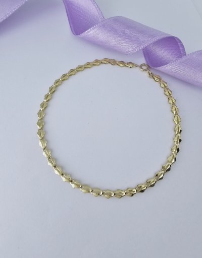 Zlatý náramok - ľalia (3,3mm)